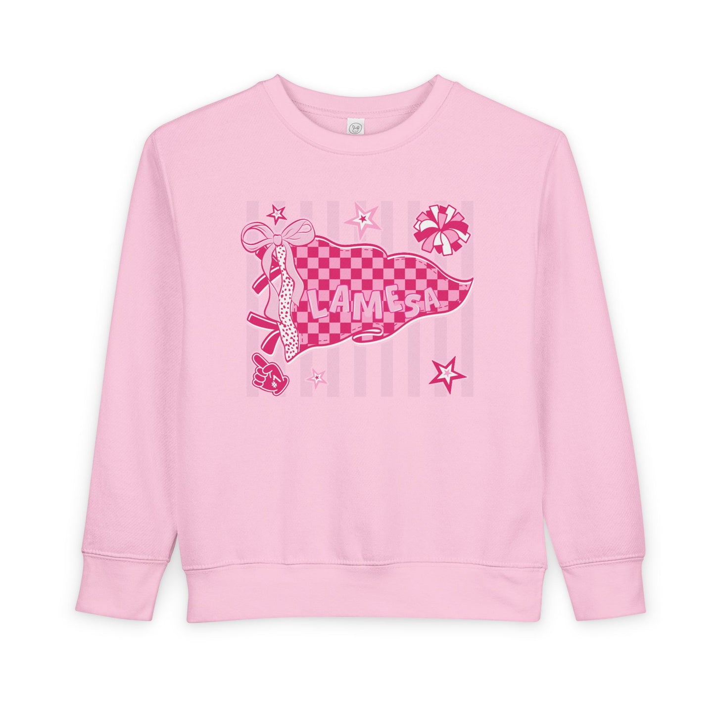 Toddler Sweatshirt — Pink Kawaii Candy Heart Design