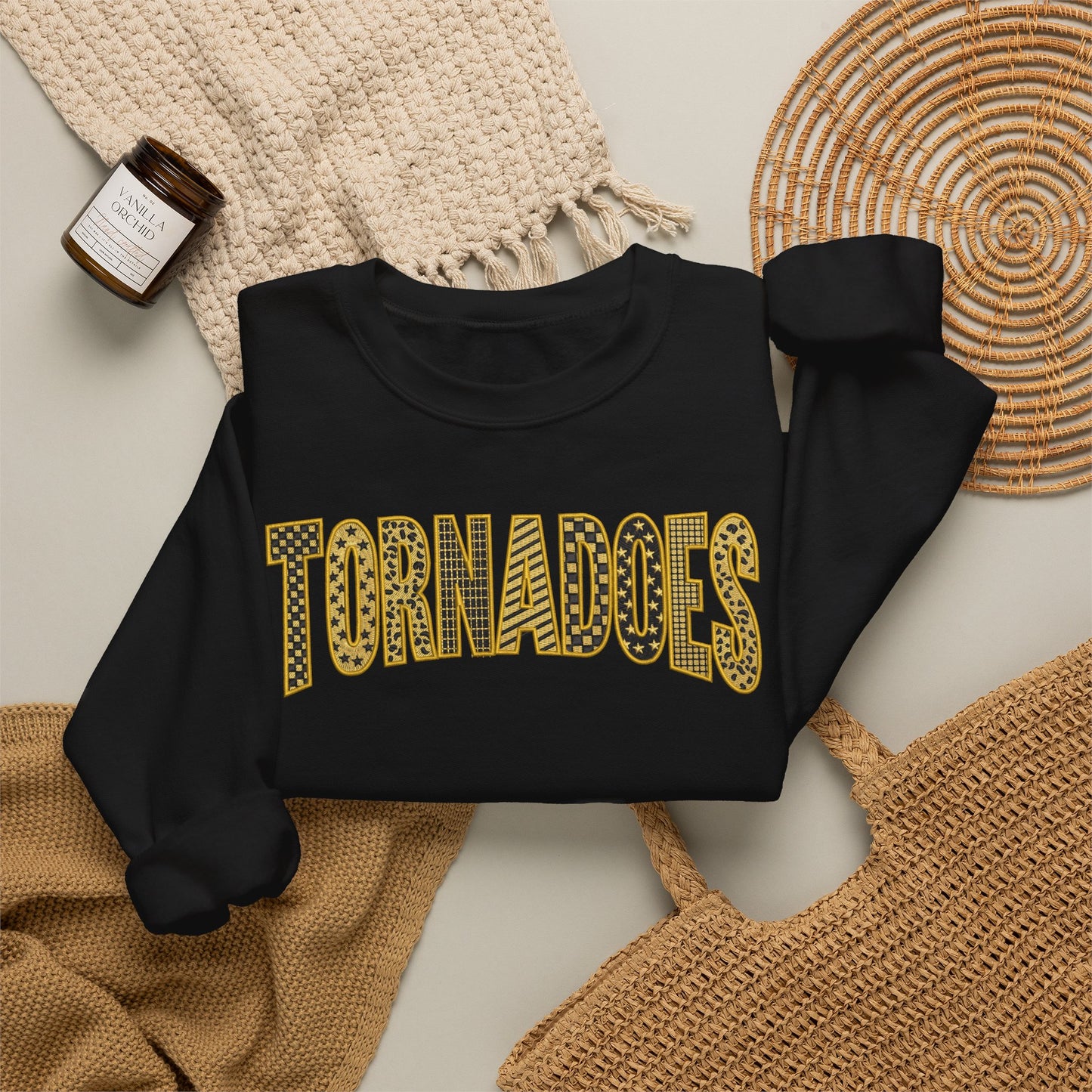 Tornadoes Crewneck Sweatshirt - Leopard Print Team Logo