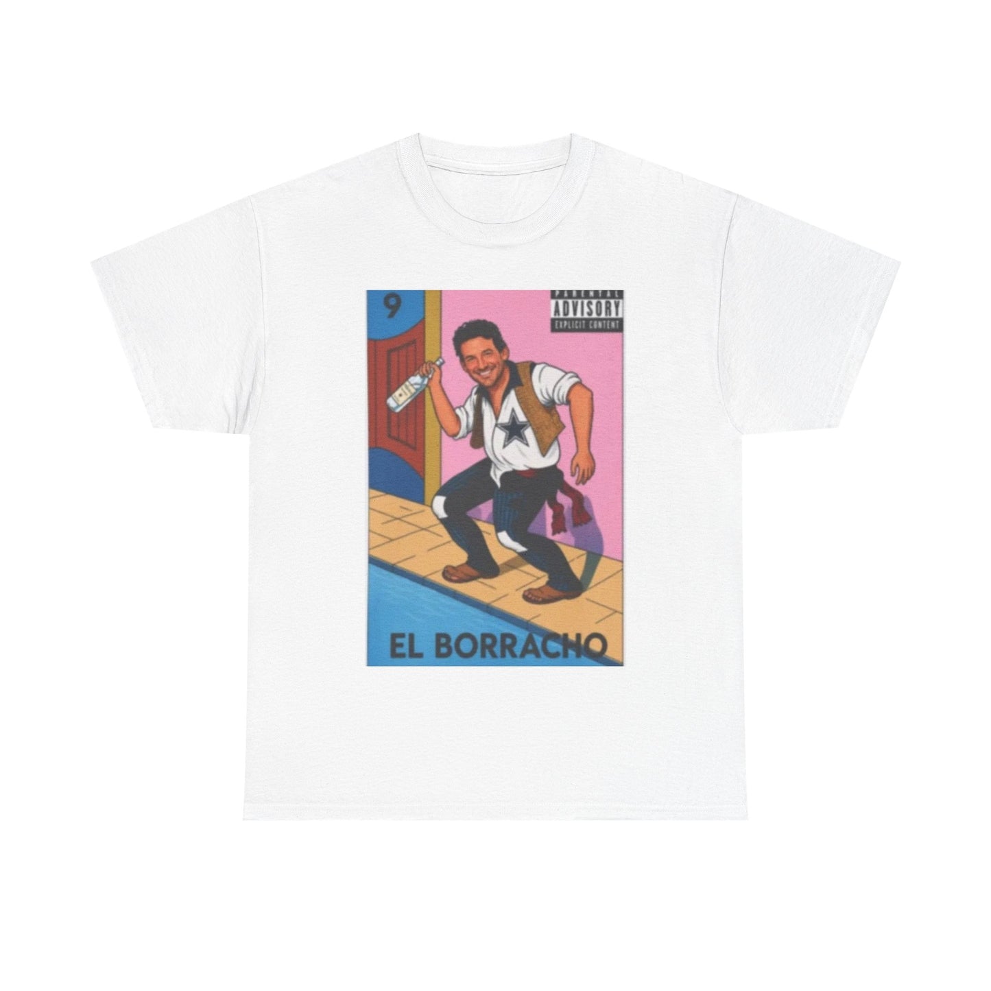 El Borracho Lotería Tee — Vintage Mexican Card Graphic T-Shirt