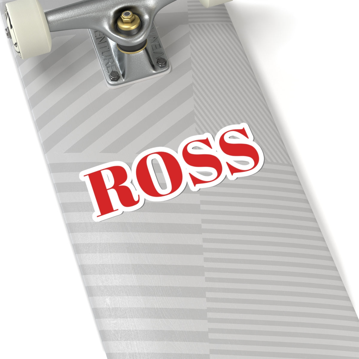 ROSS Red Lettering Kiss-Cut Sticker — Name Decal for Laptops, Water Bottles & Personal Gear