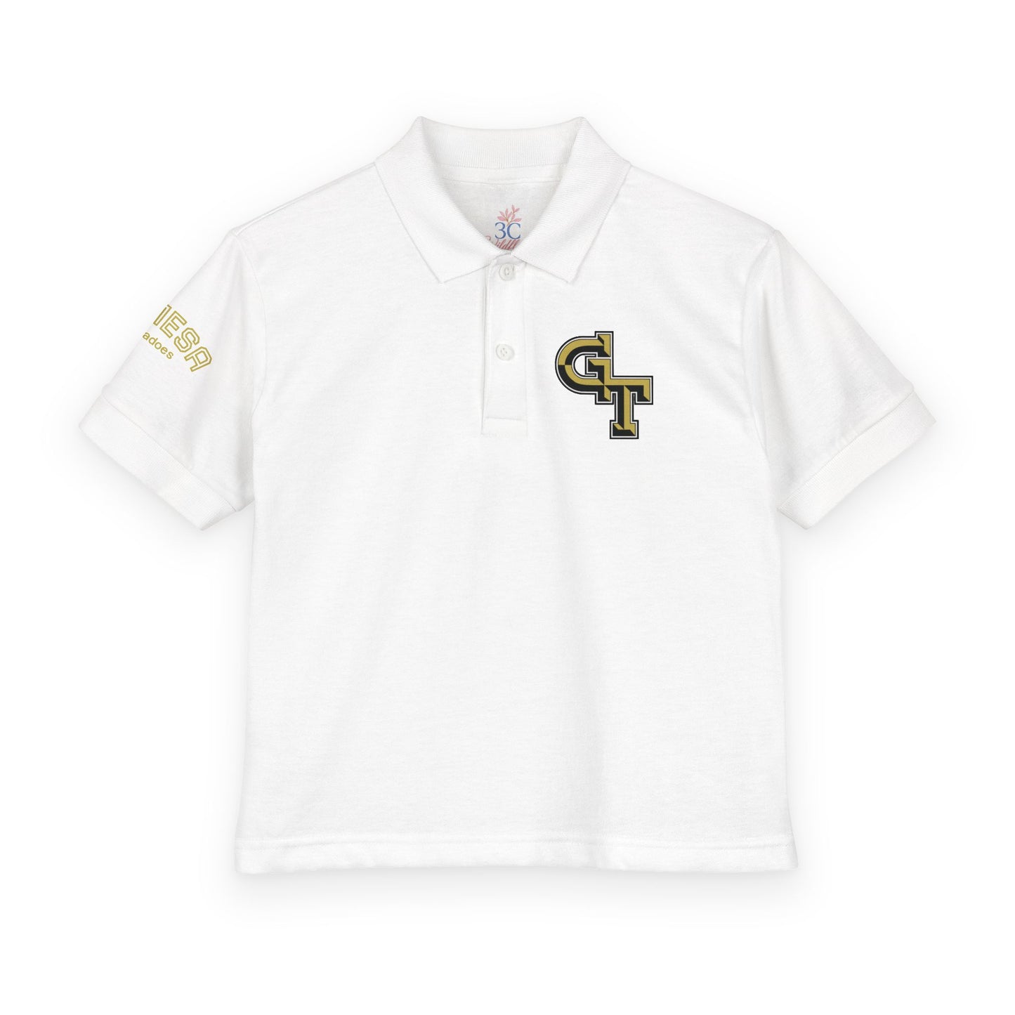Youth Polo Shirt — Classic White DryBlend® Jersey