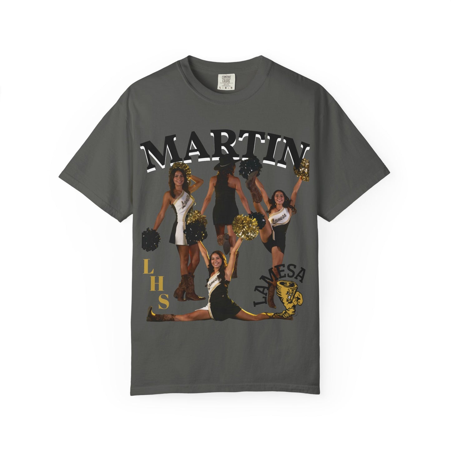 Cheerleader Photo Graphic T-Shirt — "Martin" Lamesa High School Spirit Tee