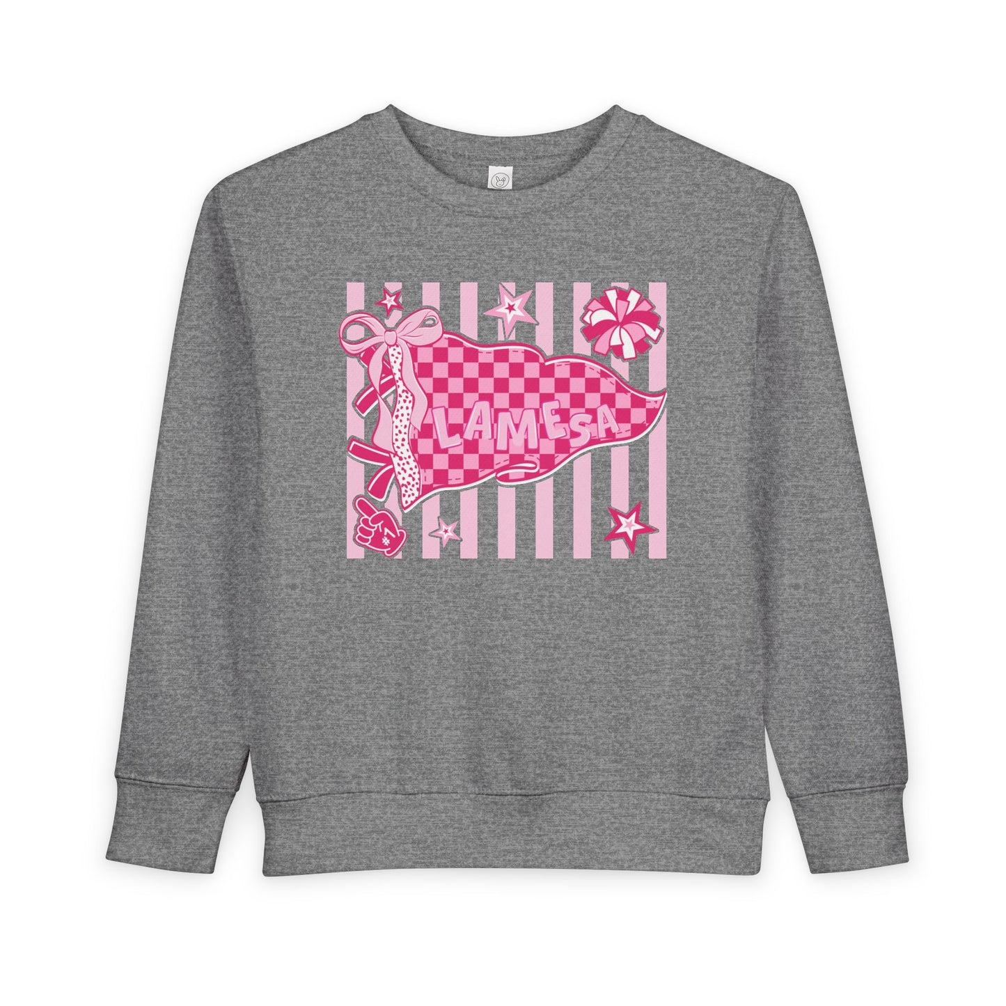 Toddler Sweatshirt — Pink Kawaii Candy Heart Design