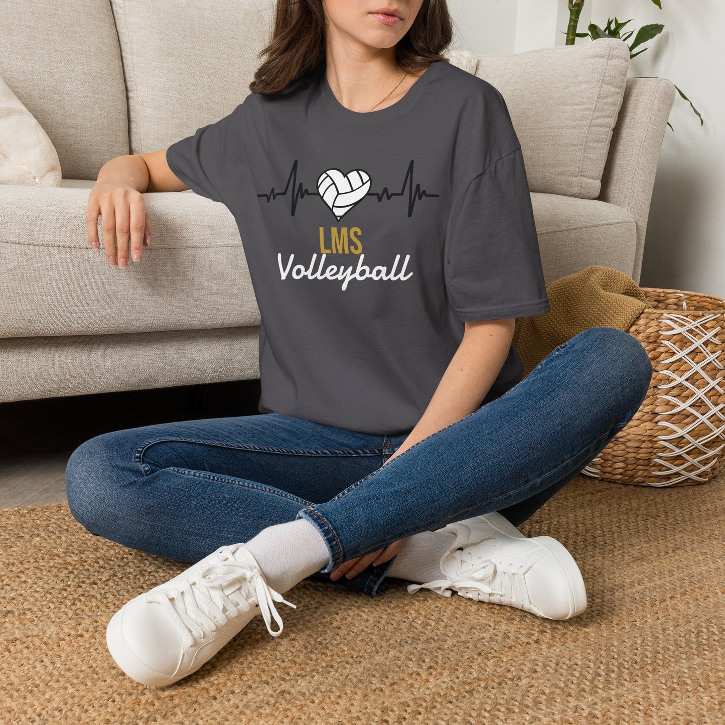 MON LMS Volleyball Heartbeat T-Shirt