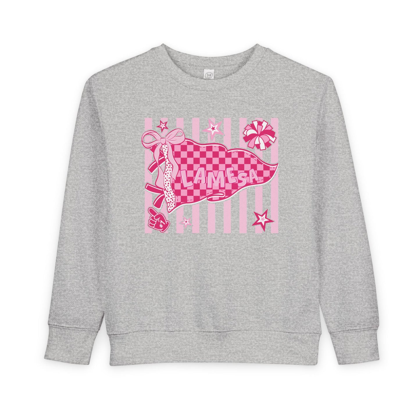 Toddler Sweatshirt — Pink Kawaii Candy Heart Design